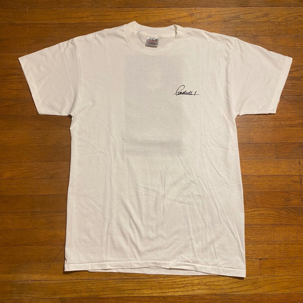 Vintage 1994 Mario Andretti Arrivederci Tour Cabernet Wine T-Shirt White Large - Picture 3 of 7